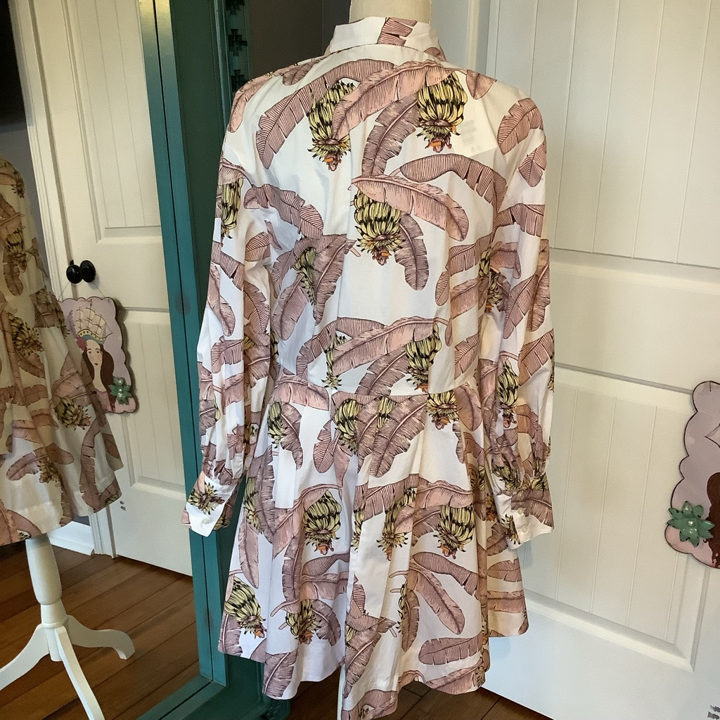 Nwt Desmond & Dempsey X H&M Pink Floral Shirt Dress — image 5 of 8